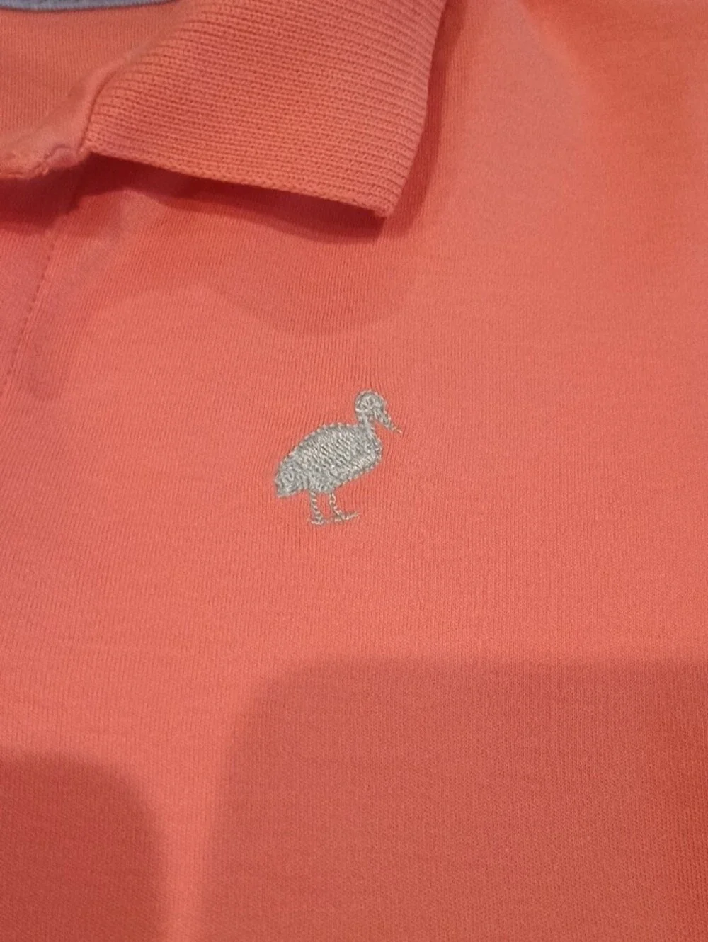 The Beaufort Bonnet Company Coral Pink Polo with Light Blue Trim